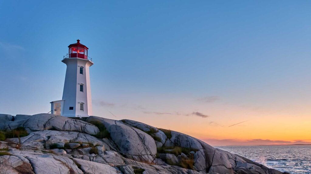 Peggy's Cove lighthouse for blog post on Advertising Targeting for Tourism