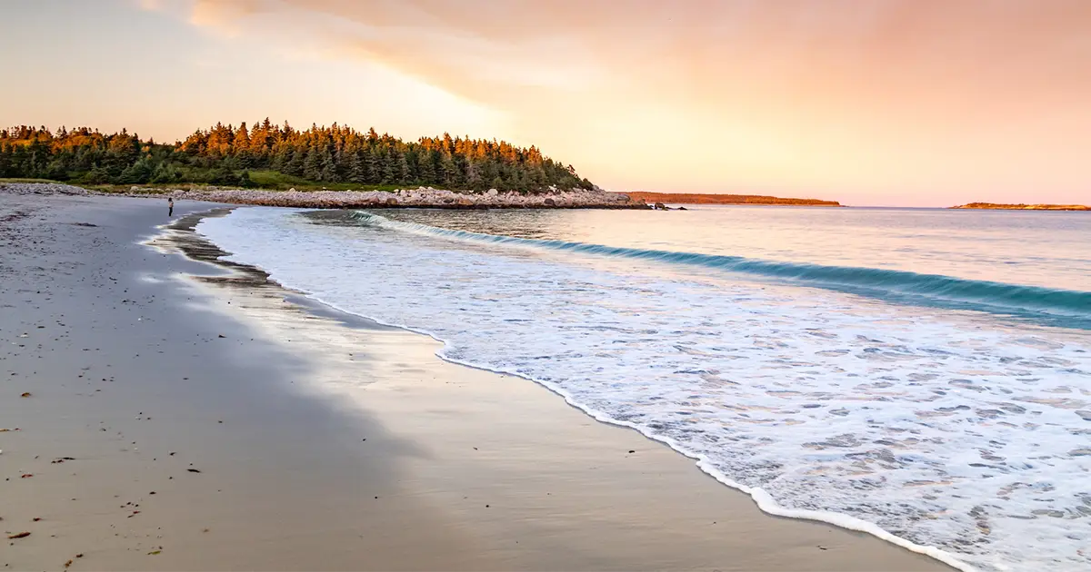 photo of crystal crescent beach for our beach playlist